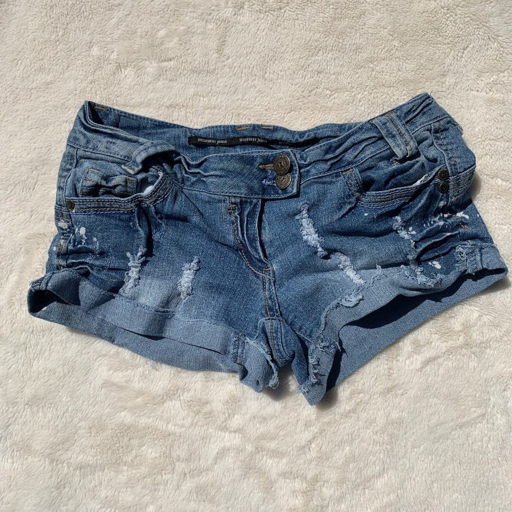 Highway Medium Wash Denim Shorts